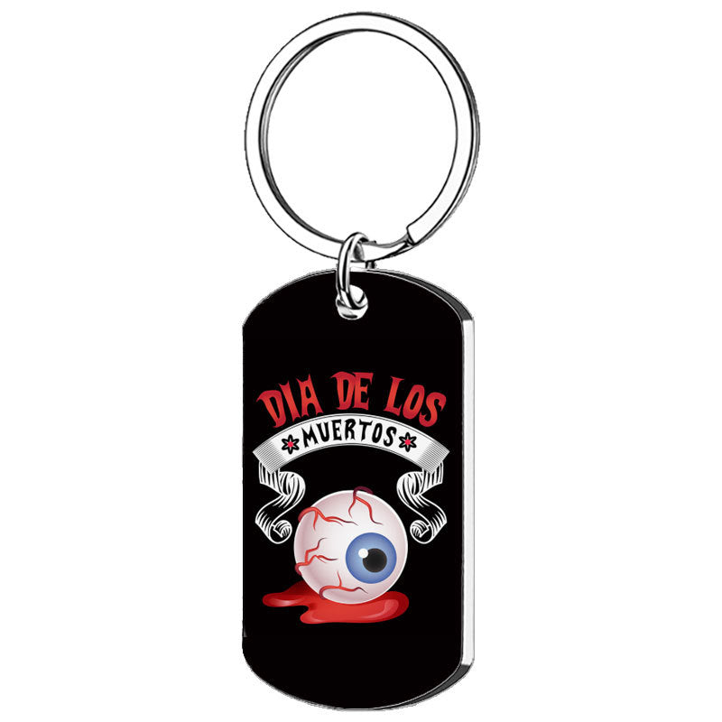 Wholesale New Mariachia Mexico Day of the Dead Stainless Steel Keychain